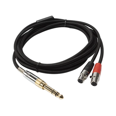 6.35mm (1/4inch) TRS Txiv neej Plug Rau Dual XLR Poj Niam Microphone Stereo Unbalanced Audio Converter Adapter Y Splitter Cable