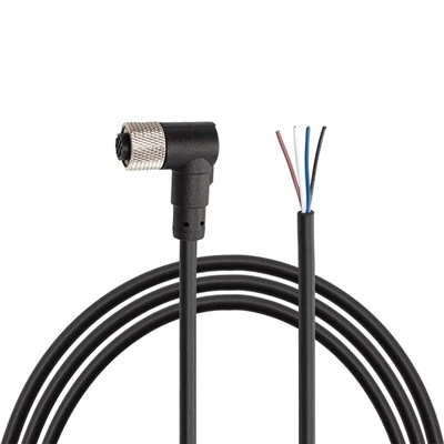 M12 4 Pin Poj Niam Ncaj Connector Rau Free End Aviation Cable