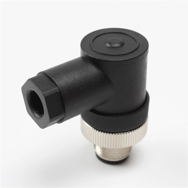 Waterproof M12 4 Pin Male Round Aviation Right Angle Connector
